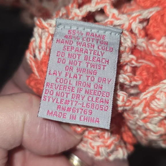 S.A. Collection Crochet Mesh Sweater, 2X - Picture 6 of 7